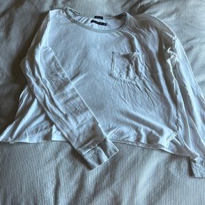 White and gray long sleeve